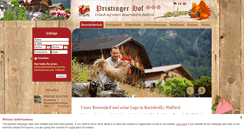 Desktop Screenshot of pristingerhof.com