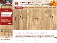 Tablet Screenshot of pristingerhof.com
